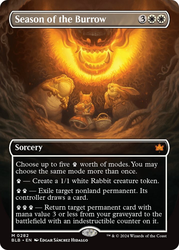 Season of the Burrow (Borderless) [Bloomburrow] Magic: The Gathering