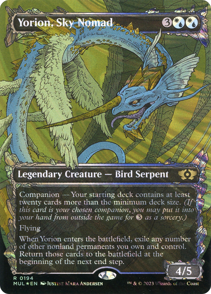 Yorion, Sky Nomad (Halo Foil) [Multiverse Legends] Magic: The Gathering