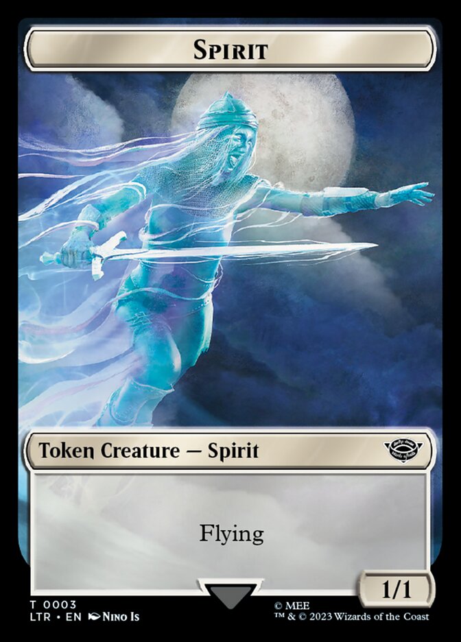 Spirit Token [The Lord of the Rings: Tales of Middle-Earth Tokens] Magic: The Gathering