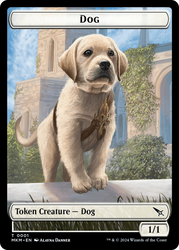 Thopter (0020) // Dog Double-Sided Token [Murders at Karlov Manor Tokens] Magic: The Gathering