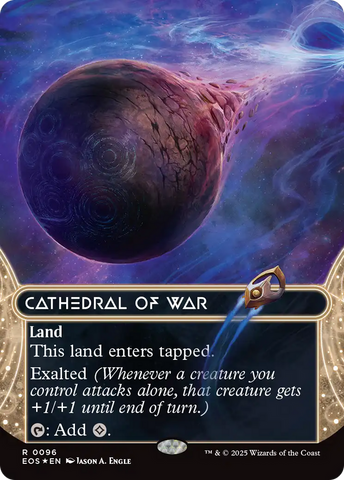 Cathedral of War (0096) (Borderless) (Galaxy Foil) [Edge of Eternities: Stellar Sights] Magic: The Gathering