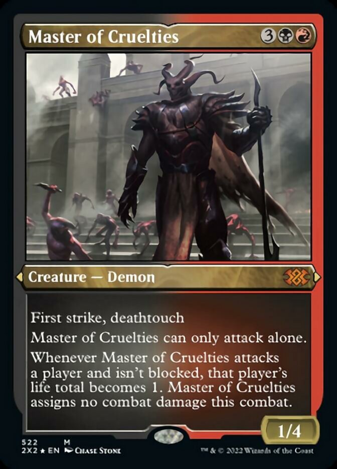 Master of Cruelties (Foil Etched) [Double Masters 2022] Magic: The Gathering