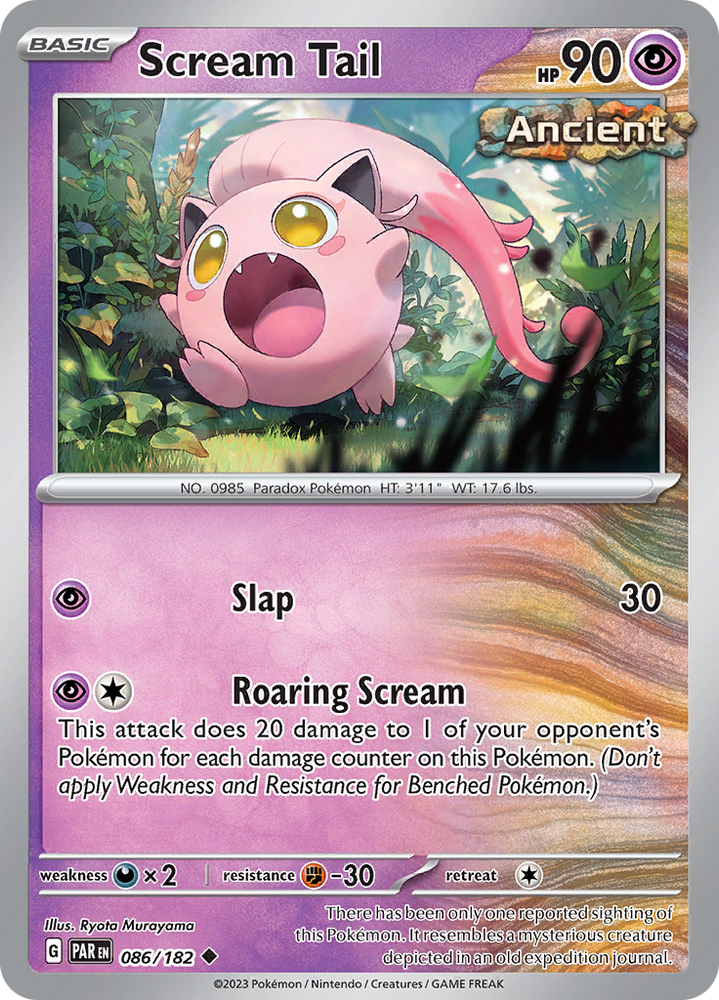 Scream Tail (086/182) [Scarlet & Violet: Paradox Rift] Pokémon