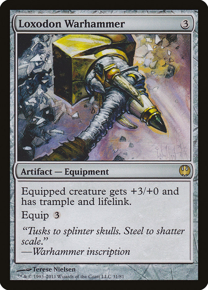 Loxodon Warhammer [Duel Decks: Knights vs. Dragons] Magic: The Gathering