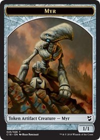 Myr (023) // Thopter (025) Double-Sided Token [Commander 2018 Tokens] Magic: The Gathering