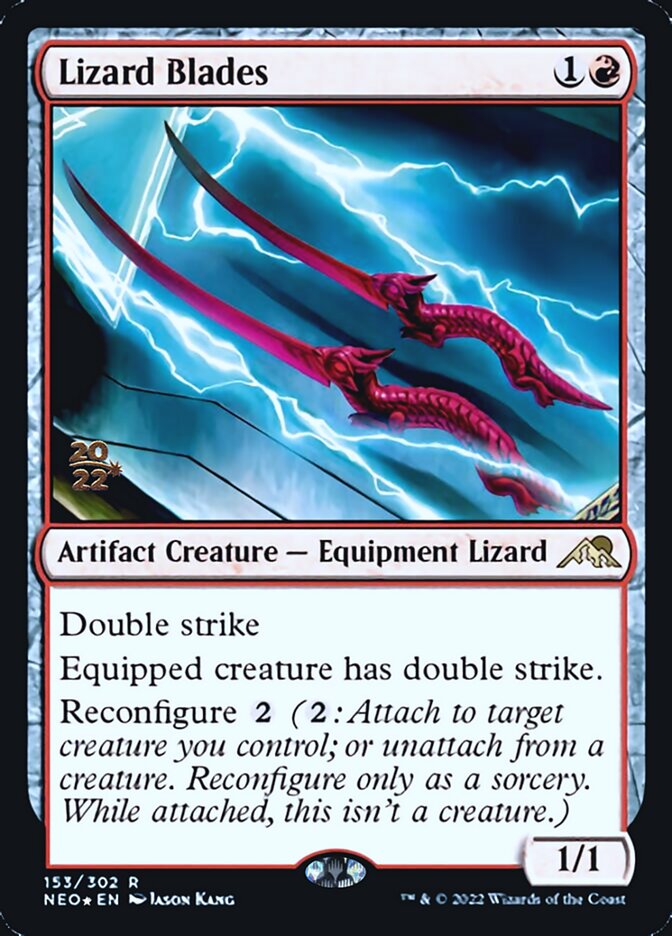 Lizard Blades [Kamigawa: Neon Dynasty Prerelease Promos] Magic: The Gathering