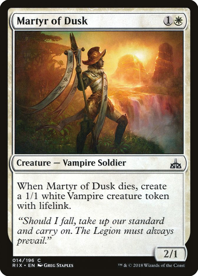 Martyr of Dusk [Rivals of Ixalan] Magic: The Gathering