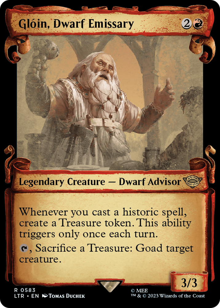 Gloin, Dwarf Emissary [The Lord of the Rings: Tales of Middle-Earth Showcase Scrolls] Magic: The Gathering