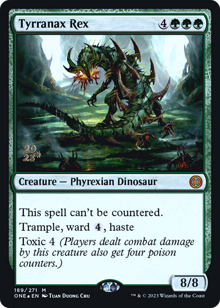 Tyrranax Rex [Phyrexia: All Will Be One Prerelease Promos] Magic: The Gathering