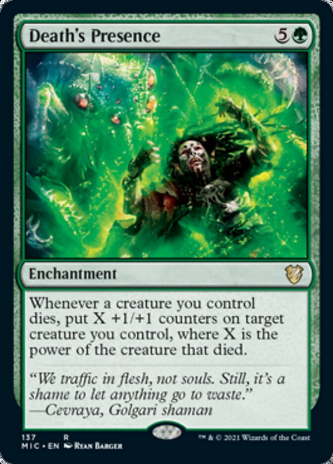 Death's Presence [Innistrad: Midnight Hunt Commander] Magic: The Gathering