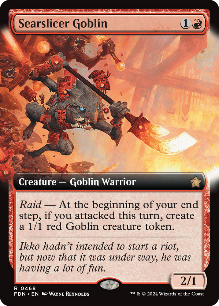 Searslicer Goblin (Extended Art) [Foundations] Magic: The Gathering