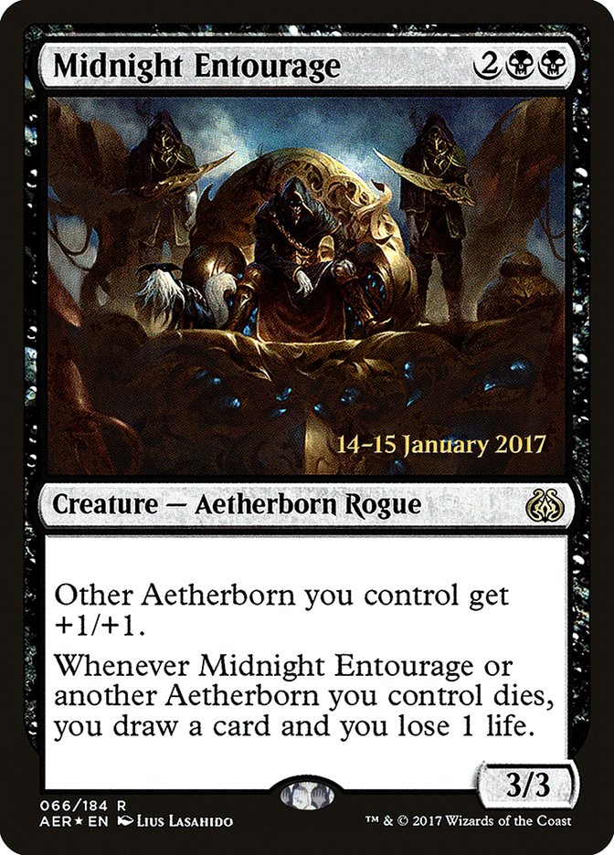 Midnight Entourage [Aether Revolt Prerelease Promos] Magic: The Gathering