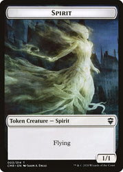 Spirit // Zombie Double-Sided Token [Commander Legends Tokens] Magic: The Gathering