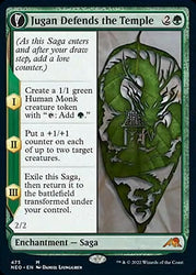 Jugan Defends the Temple // Remnant of the Rising Star (Extended Art) [Kamigawa: Neon Dynasty] Magic: The Gathering