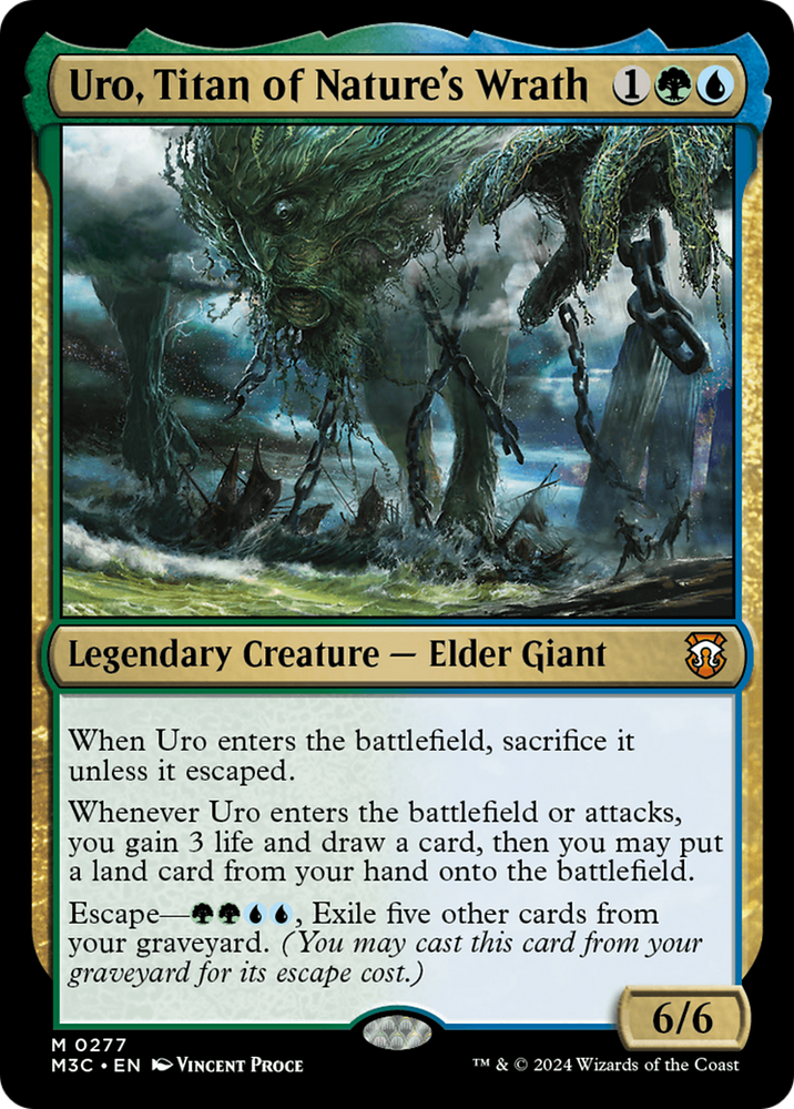 Uro, Titan of Nature's Wrath (Ripple Foil) [Modern Horizons 3 Commander] Magic: The Gathering
