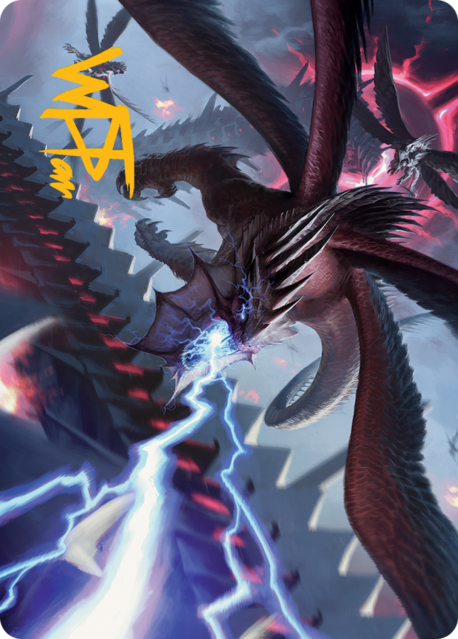 Defiant Thundermaw Art Card (Gold-Stamped Signature) [March of the Machine Art Series] Magic: The Gathering