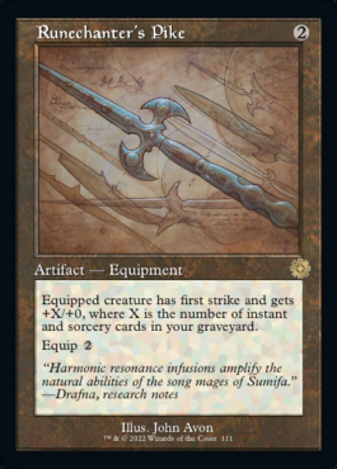 Runechanter's Pike (Retro Schematic) [The Brothers' War Retro Artifacts] Magic: The Gathering
