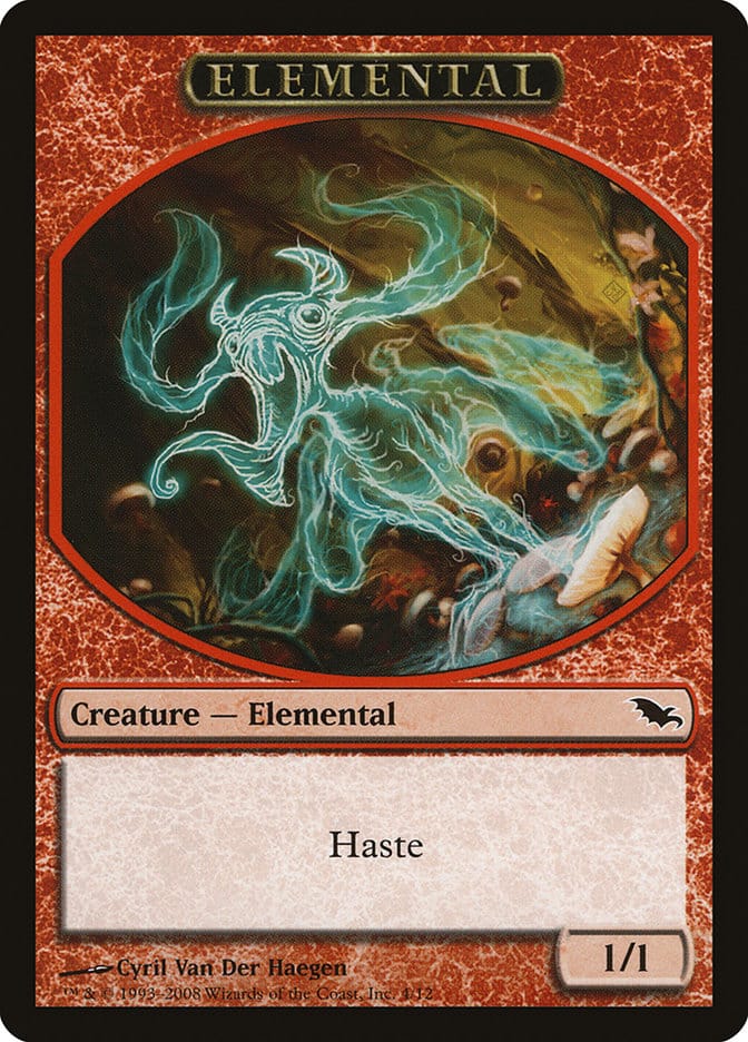 Elemental Token (4/12) [Shadowmoor Tokens] Magic: The Gathering