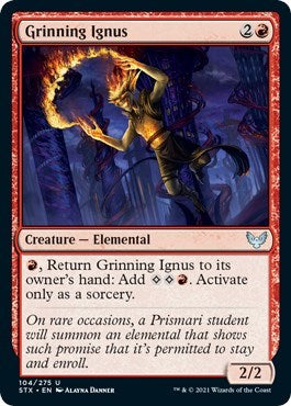 Grinning Ignus [Strixhaven: School of Mages] Magic: The Gathering