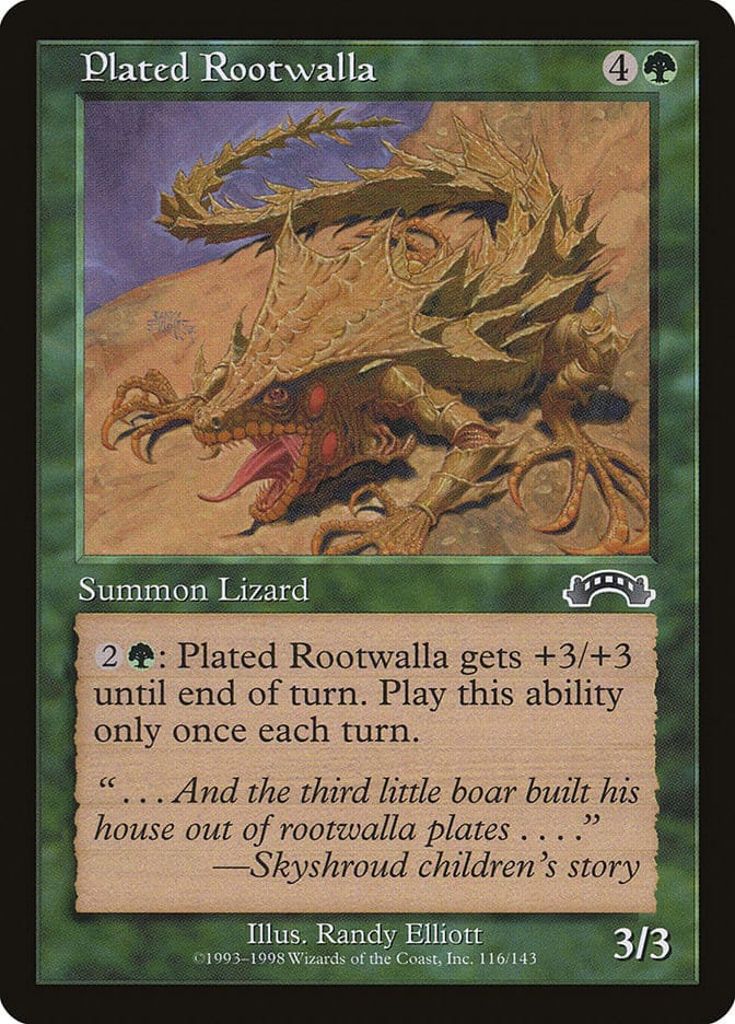 Plated Rootwalla [Exodus] Magic: The Gathering