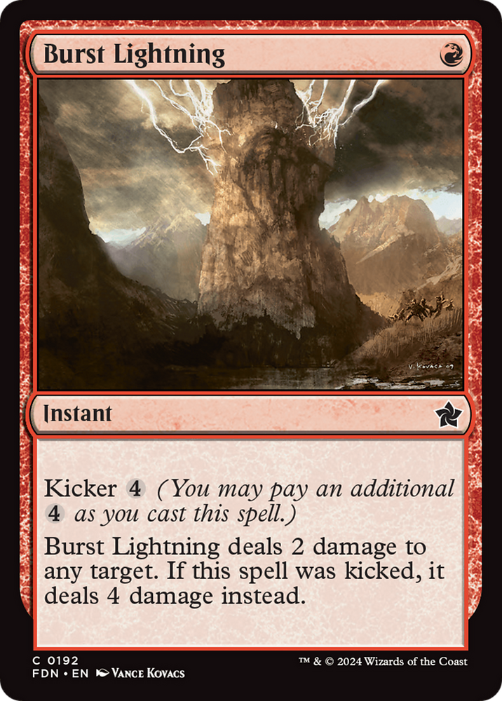Burst Lightning [Foundations] Magic: The Gathering