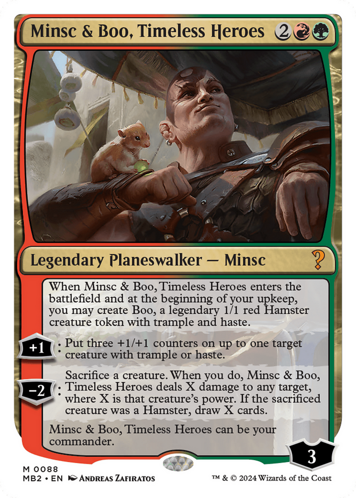 Minsc & Boo, Timeless Heroes (White Border) [Mystery Booster 2] Magic: The Gathering