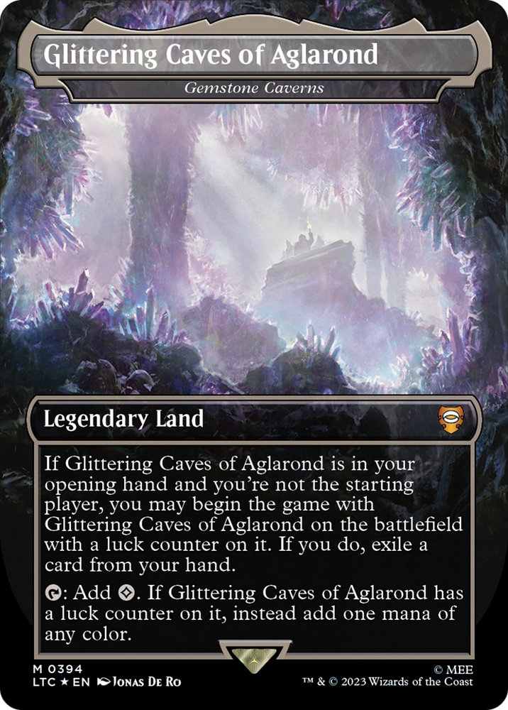 Glittering Caves of Aglarond - Gemstone Caverns (Surge Foil Realms and Relics) [The Lord of the Rings: Tales of Middle-Earth Commander] Magic: The Gathering