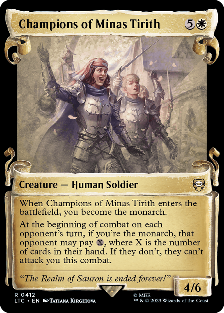Champions of Minas Tirith [The Lord of the Rings: Tales of Middle-Earth Commander Showcase Scrolls] Magic: The Gathering