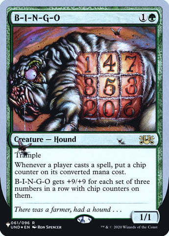 B-I-N-G-O (Unfinity Foil Edition) [The List] Magic: The Gathering