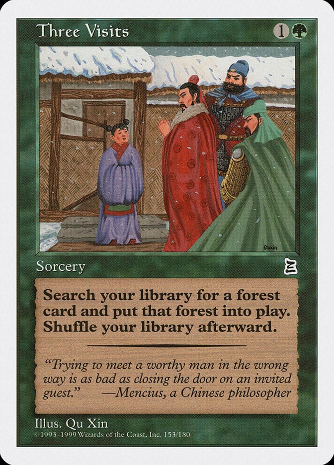 Three Visits [Portal Three Kingdoms] Magic: The Gathering