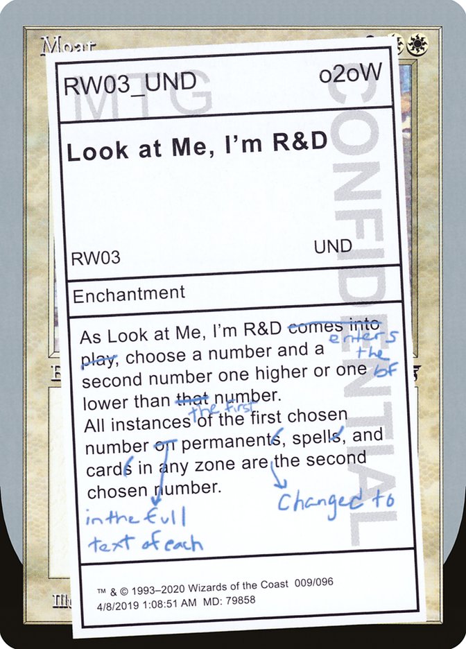 Look at Me, I'm R&D [Unsanctioned] Magic: The Gathering