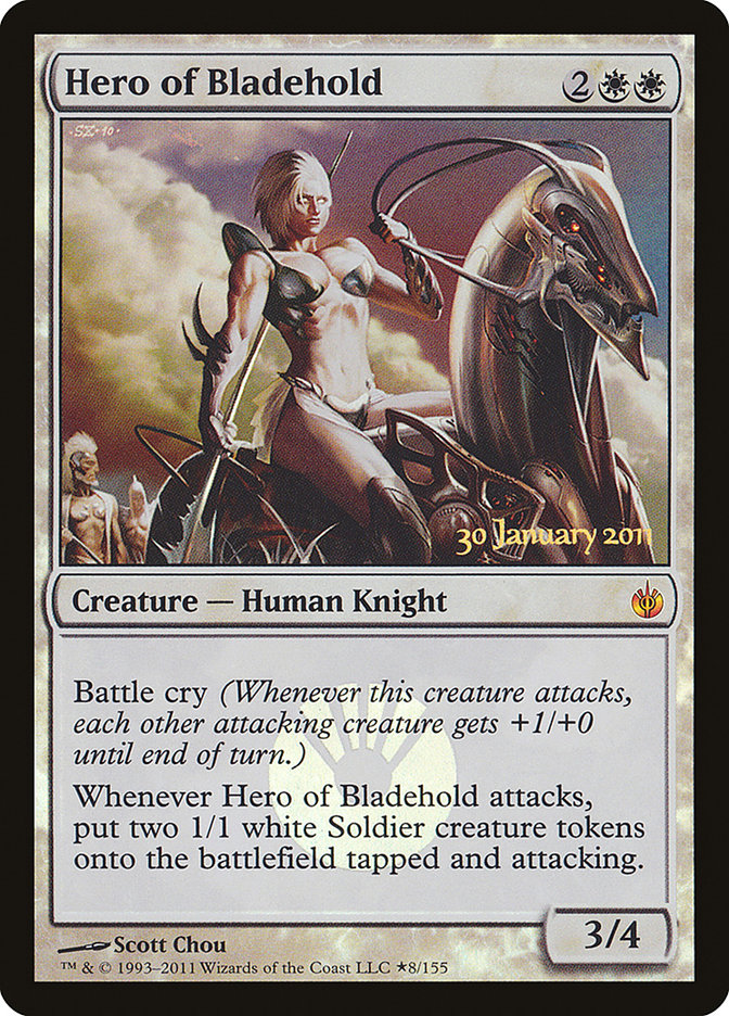 Hero of Bladehold [Mirrodin Besieged Prerelease Promos] Magic: The Gathering