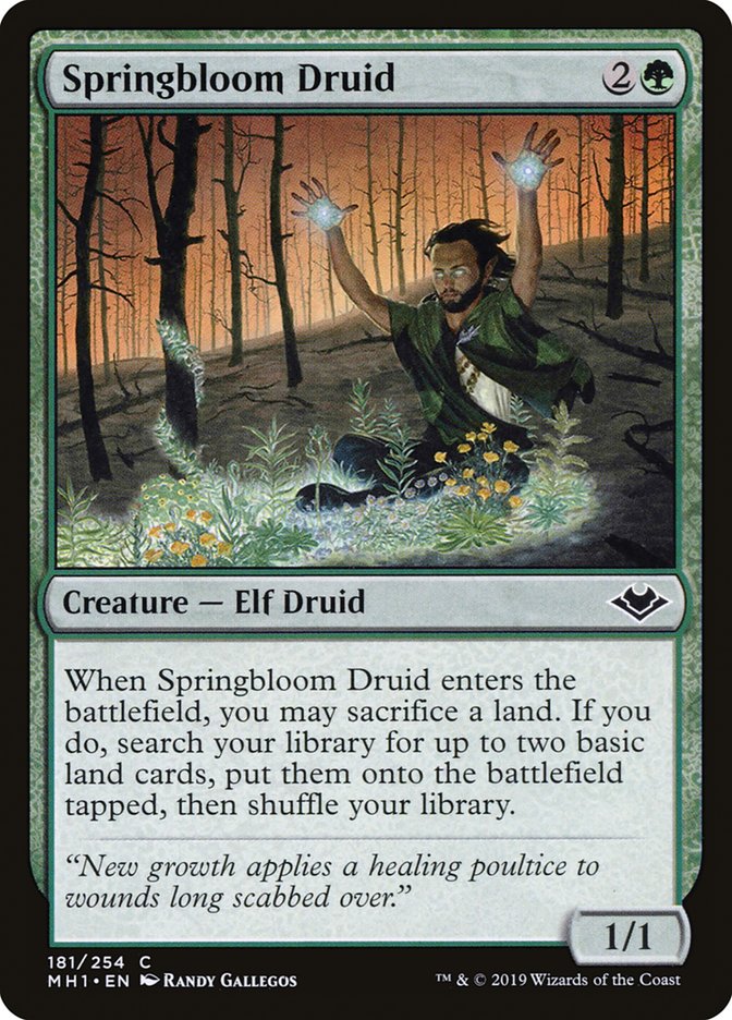 Springbloom Druid [Modern Horizons] Magic: The Gathering