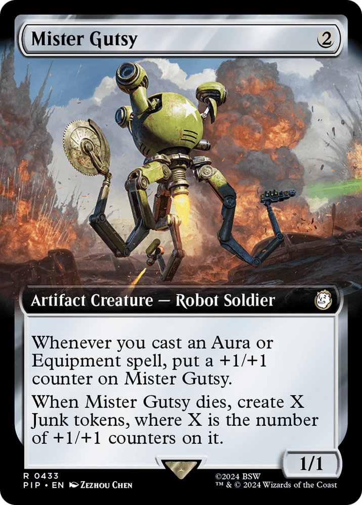 Mister Gutsy (Extended Art) [Fallout] Magic: The Gathering