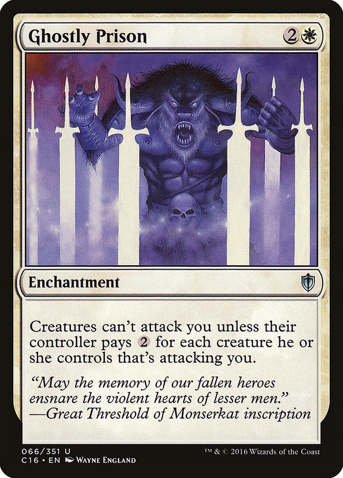 Ghostly Prison [Commander 2016] Magic: The Gathering