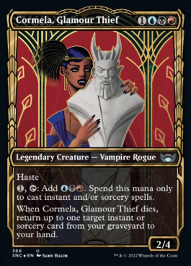 Cormela, Glamour Thief (Showcase Golden Age Gilded Foil) [Streets of New Capenna] Magic: The Gathering