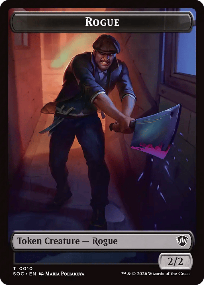 Spirit (0025) // Rogue Double-Sided Token [Secrets of Strixhaven Commander Tokens]