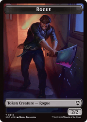 Spirit (0025) // Rogue Double-Sided Token [Secrets of Strixhaven Commander Tokens]