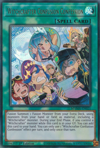 Witchcrafter Confusion Confession [MAMA-EN021] Ultra Rare - Yugioh Cards For Your TCG Needs!