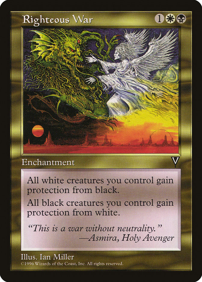 Righteous War [Visions] Magic: The Gathering