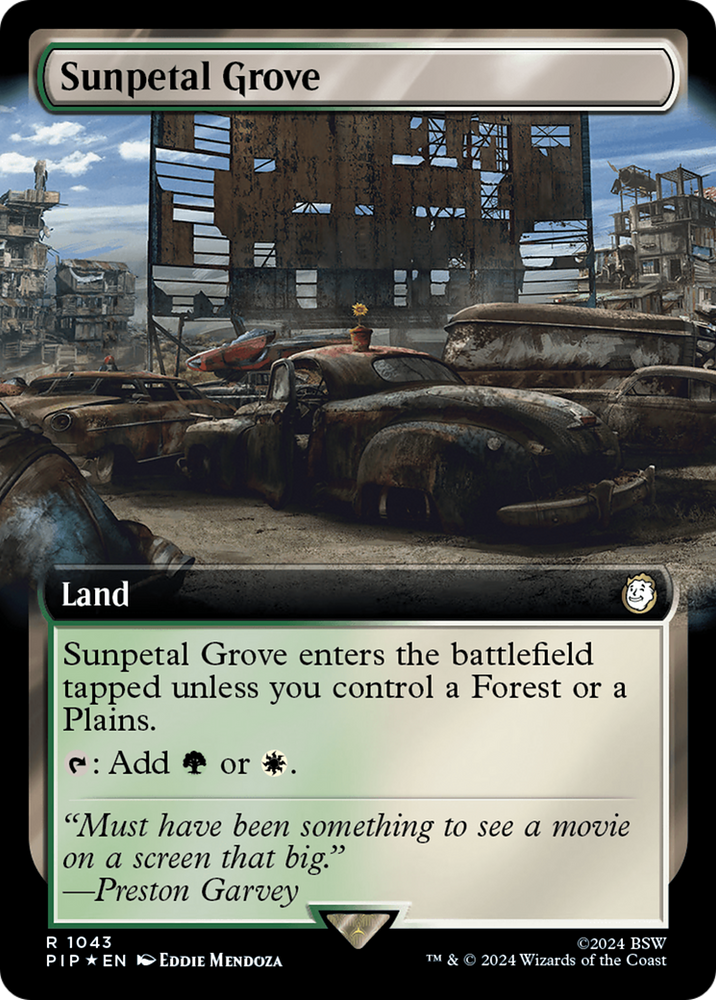 Sunpetal Grove (Extended Art) (Surge Foil) [Fallout] Magic: The Gathering