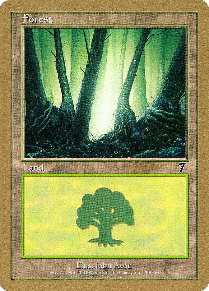 Forest (shh330) (Sim Han How) [World Championship Decks 2002] Magic: The Gathering
