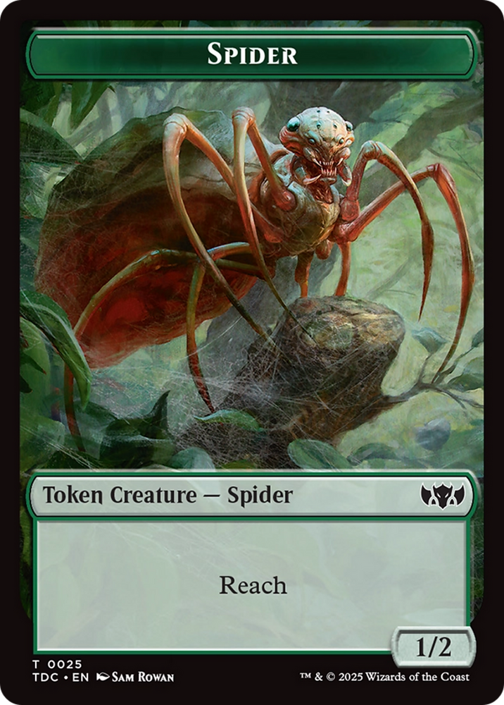Spider // Bird Double-Sided Token [Tarkir: Dragonstorm Commander Tokens] Magic: The Gathering