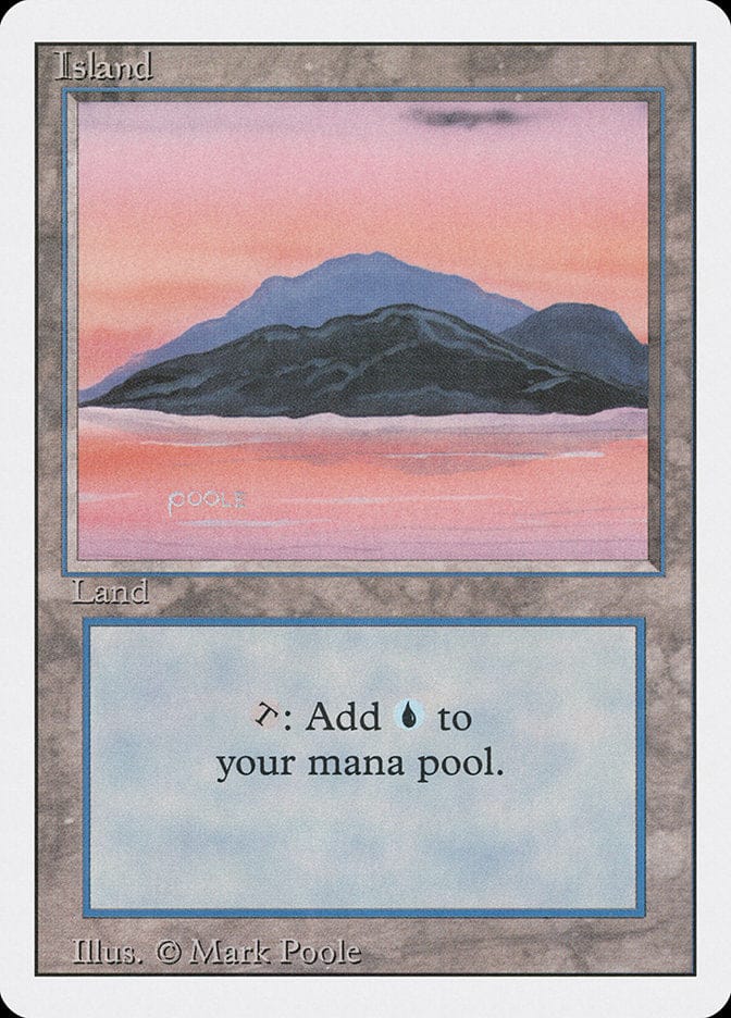Island (Sunset / Signature on Left) [Revised Edition] Magic: The Gathering