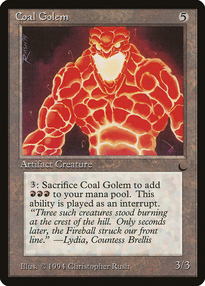 Coal Golem [The Dark] Magic: The Gathering