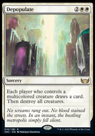 Depopulate (Promo Pack) [Streets of New Capenna Promos] Magic: The Gathering