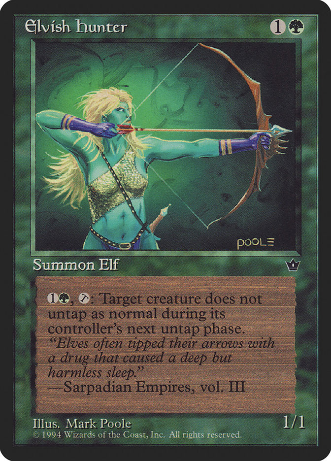 Elvish Hunter (Mark Poole) [Fallen Empires] Magic: The Gathering
