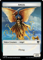Copy (54) // Angel Double-Sided Token [Commander Masters Tokens] Magic: The Gathering