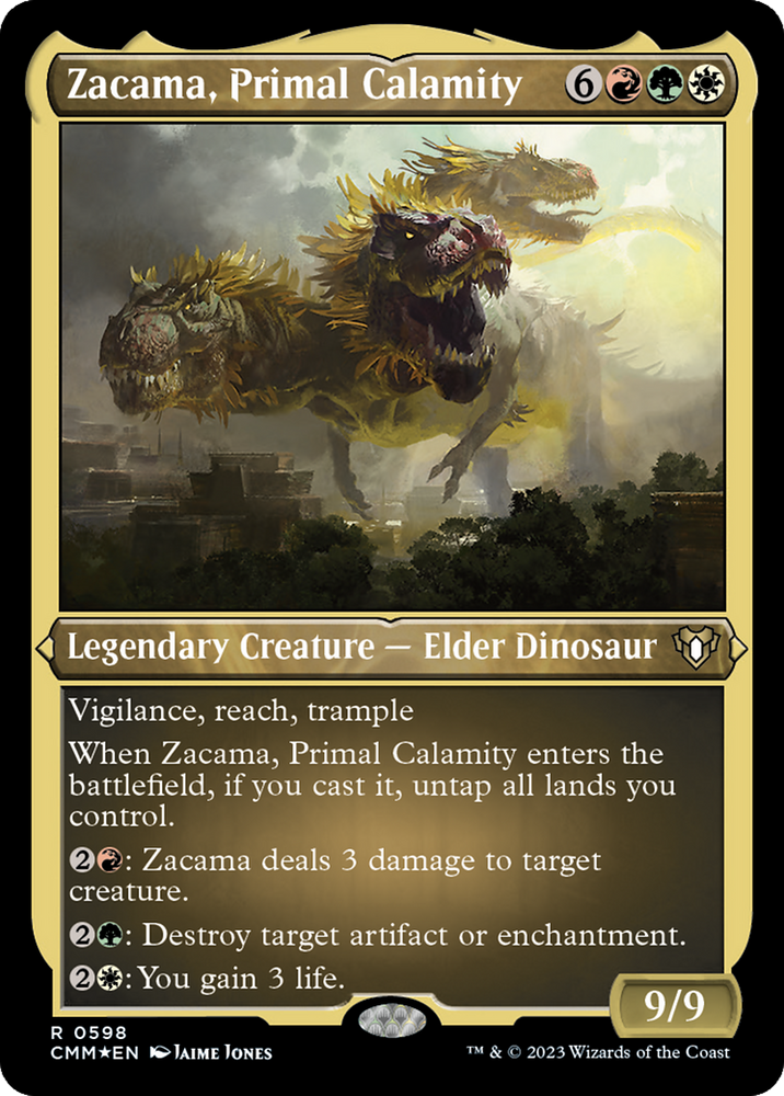 Zacama, Primal Calamity (Foil Etched) [Commander Masters] Magic: The Gathering