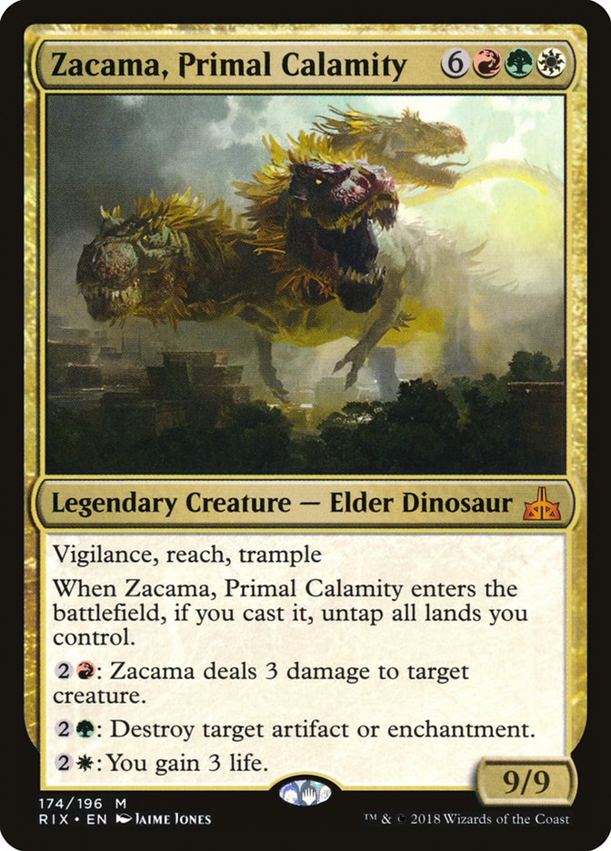 Zacama, Primal Calamity [Rivals of Ixalan] Magic: The Gathering